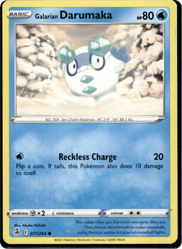 2021 Galarian Darumaka #71 Fusion Strike