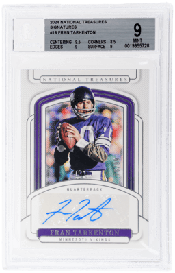 2024 National Treasures Signature Fran Tarkenton #SIGS-FTN 76/99 BGS 9