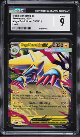 2025 Pokemon Mega Evolution Holo Mega Manectric ex #50 CGC 9 MINT
