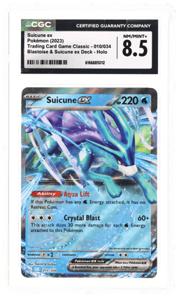 2023 Pokemon Trading Card Game Classic Blastoise and Suicune Ex Deck Suicune Ex #010 CGC 8.5