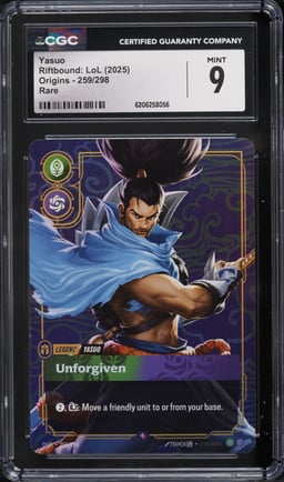 2025 Riftbound League Of Legends LoL Origins Yasuo #259 CGC 9 MINT
