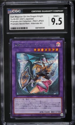 2021 Yu-Gi-Oh! Japanese PAC Prismatic Secret Rare Dark Magician Girl Dragon Knight CGC 9.5