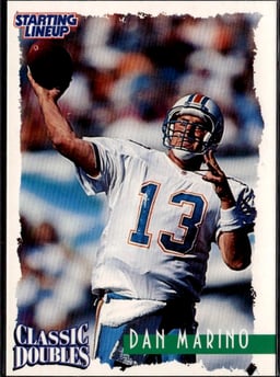 1997 Dan Marino #13 Starting Lineup Classic Doubles