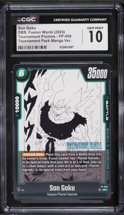 2025 Dragon Ball Super Fusion World Tournament Promo Pack Manga Ver. Son Goku #FP-059 CGC 10 GEM MINT