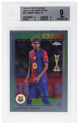 2024 Topps Chrome UEFA Cc Lamine Yamal #27 BGS 9