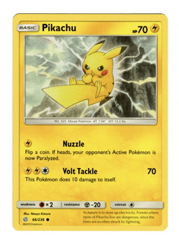 2019 Pikachu #66 Cosmic Eclipse