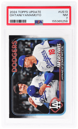 2024 Topps Update Far East Faves Shohei Ohtani/Yoshinobu Yamamoto #US13 PSA 7