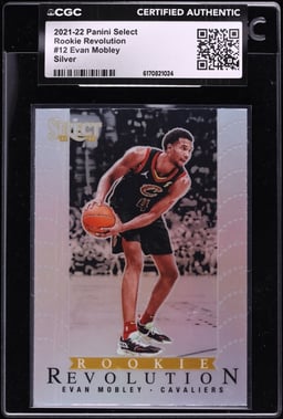 2021 Select Revolution Silver Evan Mobley ROOKIE #12 CGC AUTH
