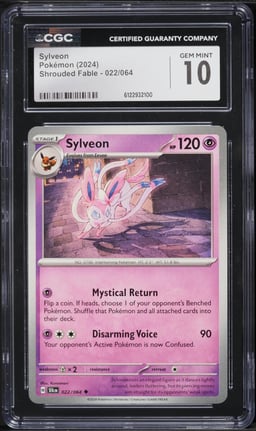 2024 Pokemon Shrouded Fable Sylveon #022 CGC 10 GEM MINT