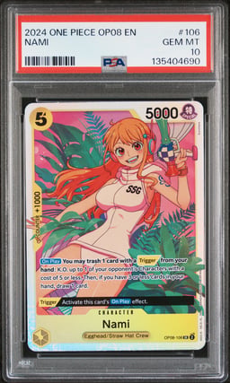 2024 ONE PIECE OP08-TWO LEGENDS 106 NAMI PSA 10