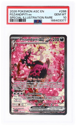 2026 Pokemon Mega Evolution Ascended Heroes Special Illustration Rare Fezandipiti Ex #288 PSA 10