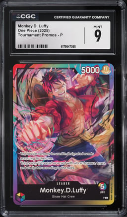 2025 One Piece Tournament Promo Leader Monkey D. Luffy #P CGC 9 MINT
