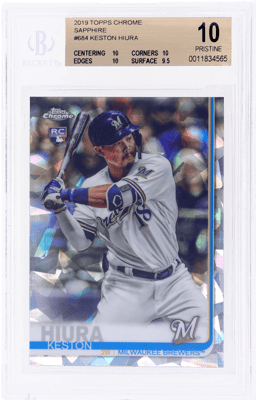 2019 Topps Chrome Sapphire Edition Keston Hiura #684 BGS 10