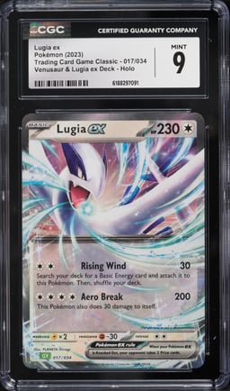 2023 Pokemon SV TCG Classic Venusaur Ex Deck Holo Lugia Ex #17 CGC 9 MINT