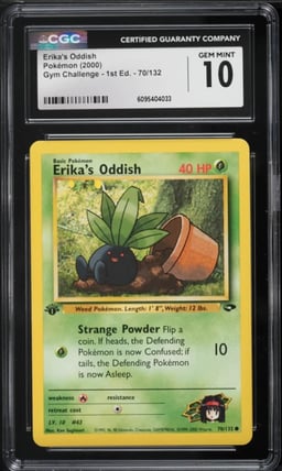 2000 Pokemon Gym Challenge 1st Edition Erika's Oddish #70 CGC 10 GEM MINT