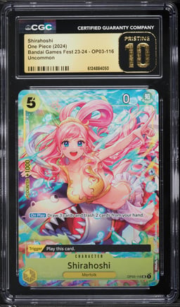 2024 One Piece Bandai Games Fest '23 Shirahoshi #OP03-116 CGC 10 PRISTINE