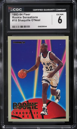 1993 Fleer Rookie Sensations Shaquille O'Neal #18 CGC 6 EXMT