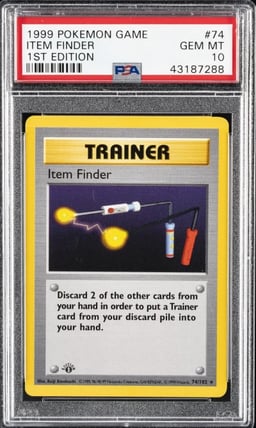 1999 POKEMON BASE SET 1ST EDITION #74 ITEM FINDER PSA 10