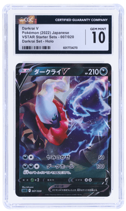 2022 Pokemon Sword and Shield Starter Set Japanese Darkrai V #007 CGC 10