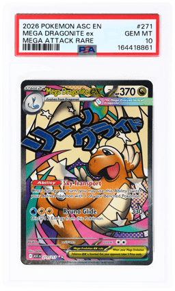 2026 Pokemon Ascended Heroes Mega Attack Rare Mega Dragonite Ex #271 PSA 10