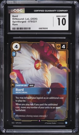2026 Riftbound League Of Legends LoL Spiritforged Bard #79 CGC 10 GEM MINT