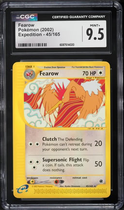 2002 Pokemon Expedition Fearow #45 CGC 9.5 MINT+