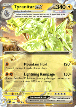 2023 Tyranitar ex #66 Obsidian Flames
