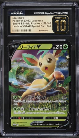2022 Pokemon Japanese Sword & Shield Promo Special Set Holo Leafeon V #268 CGC 10 PRISTINE