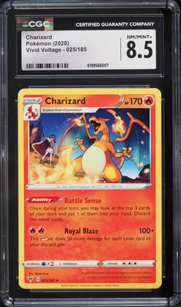 2020 Pokemon Sword & Shield Vivid Voltage Charizard #25 CGC 8.5 NM-MT+