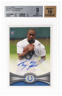 2012 Topps Rookie Autograph T.Y. Hilton #14 BGS 9