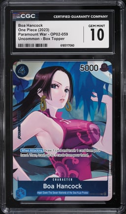 2023 One Piece Paramount War Box Topper Boa Hancock #OP02-059 CGC 10 GEM MINT