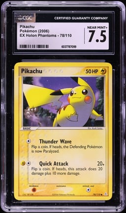 2006 Pokemon EX Holon Phantoms Pikachu #78 CGC 7.5 NRMT+