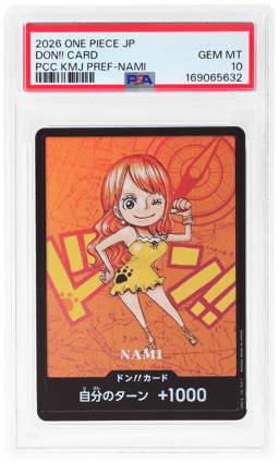 2026 One Piece Promo Japanese Nami Premium Card Collection Kumamoto Prefecture Special Don Card PSA 10