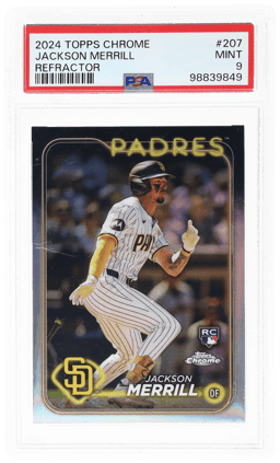 2024 Topps Chrome Refractor Jackson Merrill #207 PSA 9