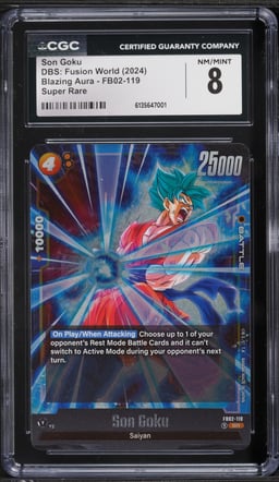 2024 Dragon Ball Super Fusion World Blazing Aura Gold Son Goku SR #FB02-119 CGC 8 NM-MT