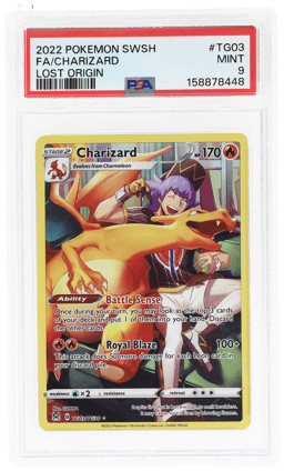 2022 Pokemon Sword and Shield Lost Origin Charizard #TG03 PSA 9