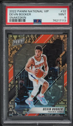 2022 Panini National VIP Snakeskin Devin Booker #32 PSA 9 MINT