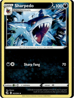 2021 Sharpedo #163 Fusion Strike