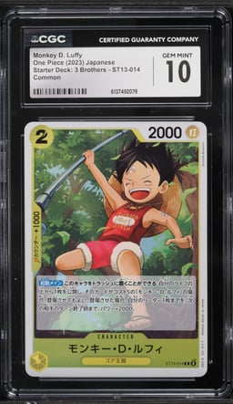 2023 One Piece Japanese Starter Deck 3 Brothers Monkey D. Luffy #ST13-014 CGC 10 GEM MINT