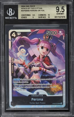 2024 One Piece Wings Of The Captain Perona #OP06-093 BGS 9.5 GEM MINT