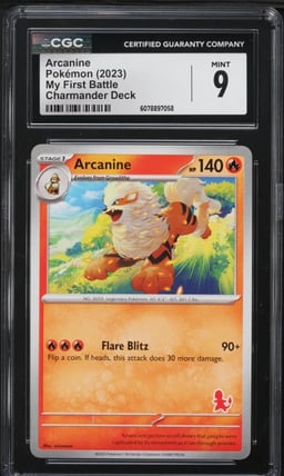 2023 Pokemon Scarlet & Violet My First Battle Deck Arcanine CGC 9 MINT