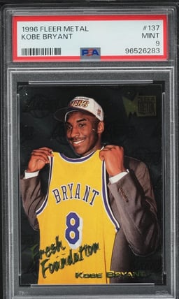 1996 Metal Fresh Foundations Kobe Bryant ROOKIE #137 PSA 9 MINT