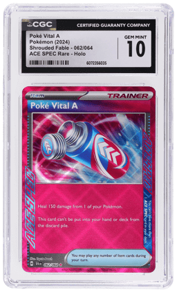 2024 Pokemon Scarlet and Violet Shrouded Fable Ace Spec Poke Vital A #62 CGC 10