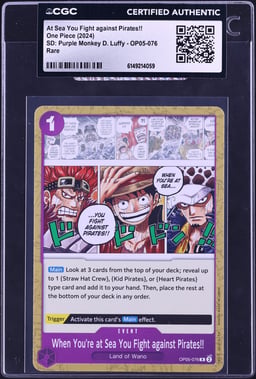 2024 One Piece SD: Purple Monkey D. Luffy At Sea You Fight against Pirates!! #OP05-076 CGC AUTH