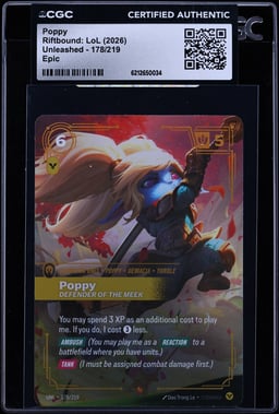 2026 Riftbound: LoL Unleashed Poppy #178 CGC AUTH