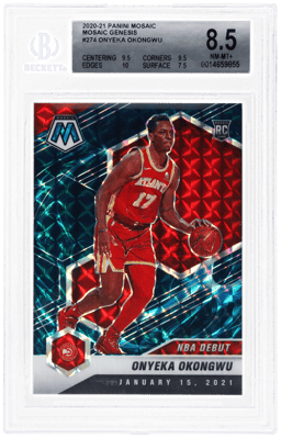 2020 Panini Mosaic Genesis Mosaic Onyeka Okongwu #274 BGS 8.5