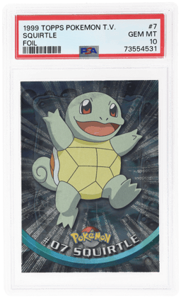 1999 Pokemon Tv Animation Series 1 Foil Squirtle #7 PSA 10