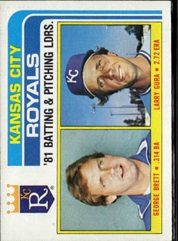 1982 Larry Gura #96 Baseball