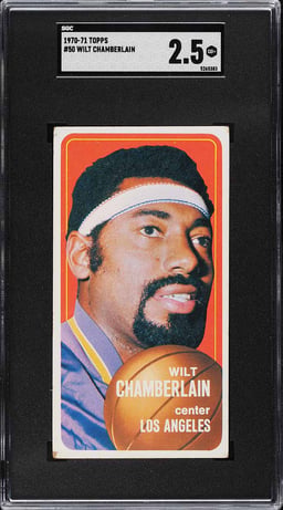 1970 Topps Basketball Wilt Chamberlain #50 SGC 2.5 GD+