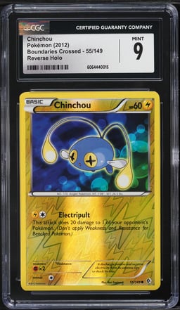 2012 Pokemon BW Boundaries Crossed Reverse Holo Chinchou #55 CGC 9 MINT